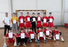 Ракометната екипа при ООУ „Гоце Делчев“